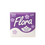 Flora serviettes white 100 sheets